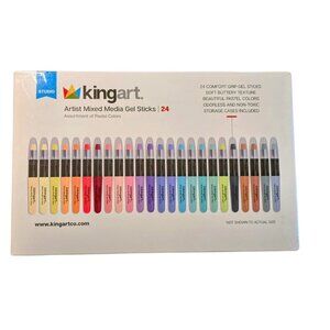 KingArt Mixed Media Gel Sticks – Set of 24 Vibrant Colors